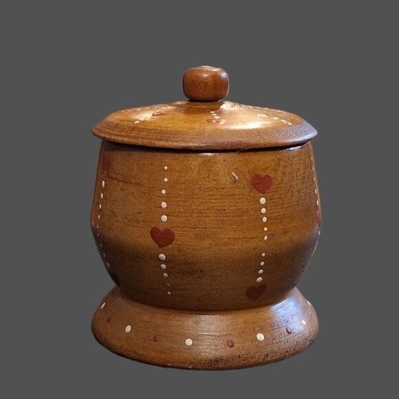 3 Small Pyrography Inlaid Hinged Turned Wood Trinket Jewlery Box's - Picture 12 of 14